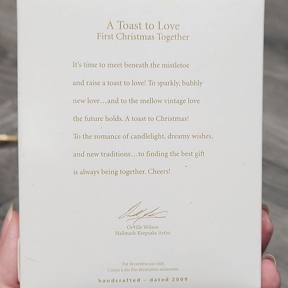 NIB "A Toast to Love" Hallmark 2009 Ornament - Picture 4 of 5